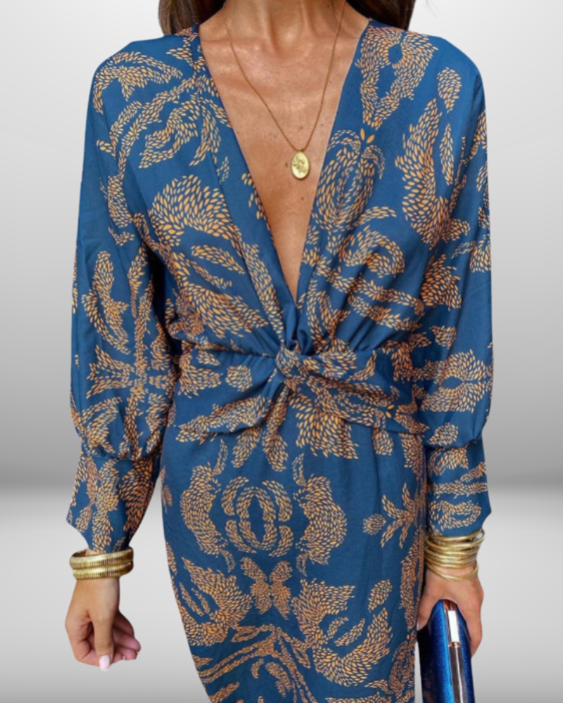 Elsie | Deep V Neck Dress