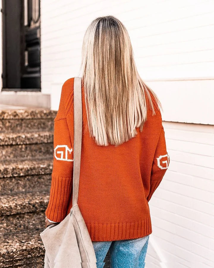 Dstrkt 11 | Street Style Letter Sleeve Sweater